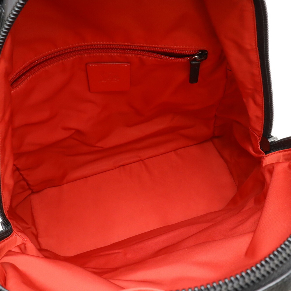 Christian Louboutin Buckle Backpack Studded Black Red - Picture 6 of 8